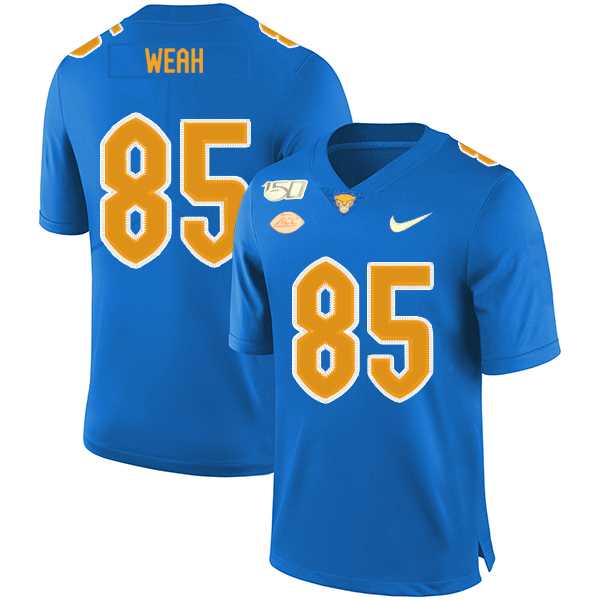 Pittsburgh Panthers 85 Jester Weah Blue 150th Anniversary Patch Nike College Football Jersey Dzhi,We sell and wholesale Pittsburgh Panthers 85 Jester Weah Blue 150th Anniversary Patch Nike College Football Jersey Dzhi on line form chian!